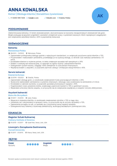 Przykładowe CV – wzór 3