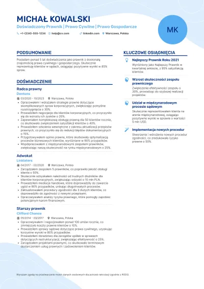 Przykładowe CV – wzór 9
