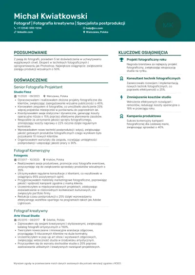 Przykładowe CV – wzór 10