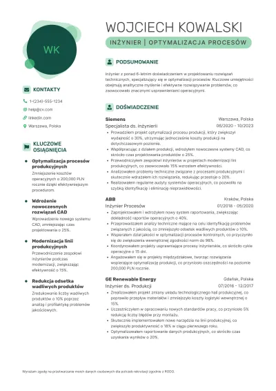Przykładowe CV – wzór 13